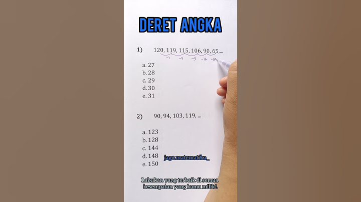 SOAL DERET ANGKA TIU SKD CPNS DAN SOAL TES KEDINASAN