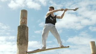 Daniel Gurr At 2014 Royal Adelaide Show Tree Felling Australasian Championship Class 25