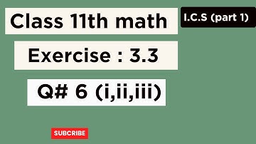 Class 11th Math Chapter 3 Exercise 3.3 Question No.6 (Part #i,ii,iii ) | Matrices and determinants