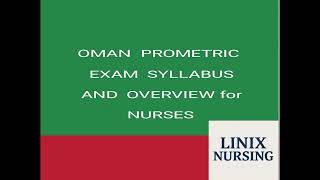 OMAN PROMETRIC EXAM SYLLABUS AND OVERVIEW FOR NURSES 2025