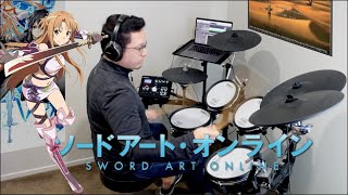 sword Art Online Ii Op Ignite instrumental  Drum Cover Vdrums   Ii Op