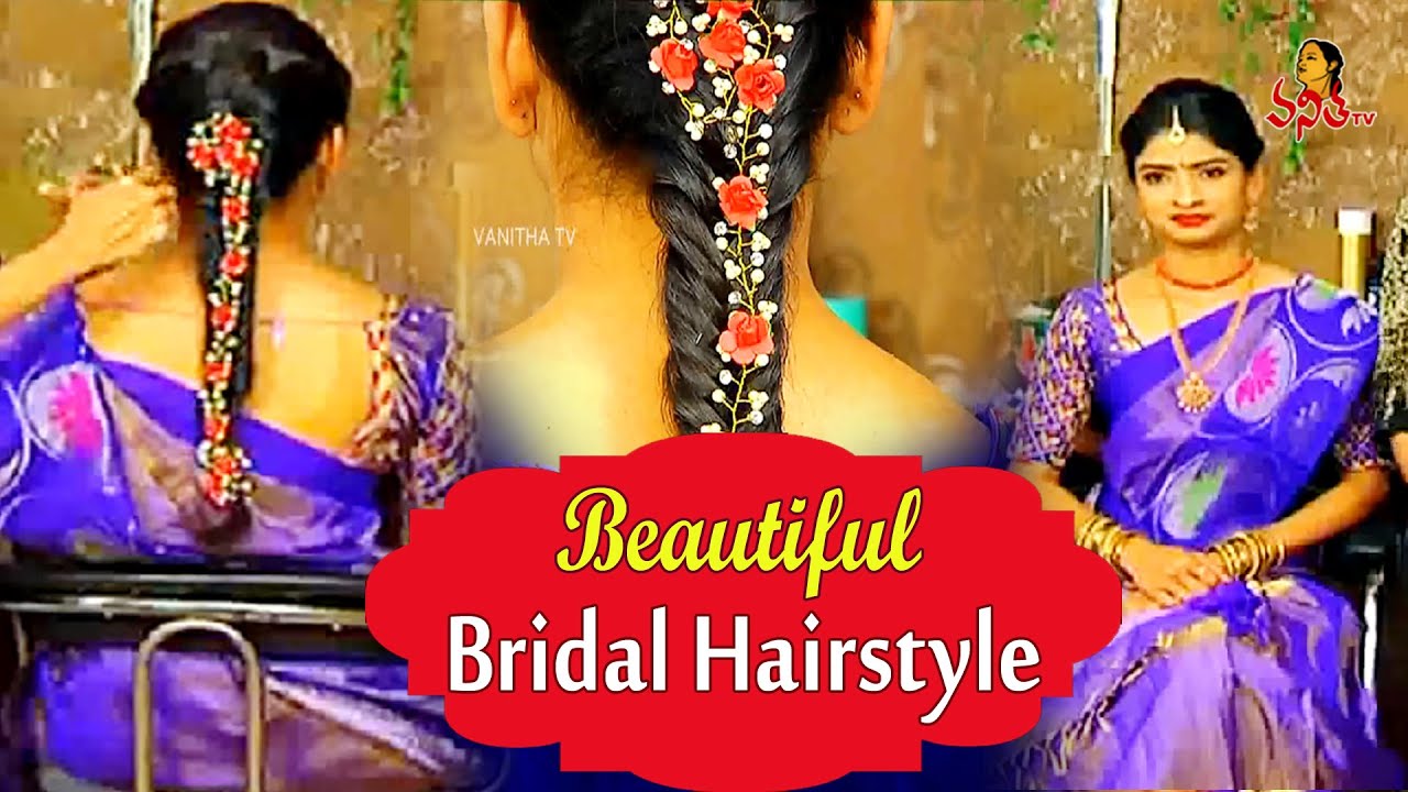 Beautiful Bridal Hairstyle for Wedding | Stunning Bridal Hairstyles |  Vanitha TV - YouTube