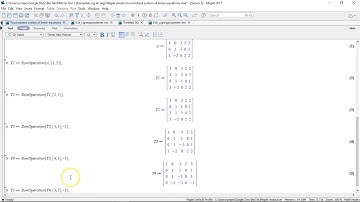 Inconsistent system of equations