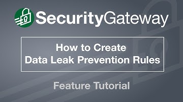 How to Create Data Leak Prevention Rules in Security Gateway for Email Servers