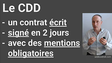 Quelles sont les mentions qui doivent figurer sur un CDD ?