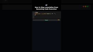How to Stop unserialize From Becoming Code Execution #unserialize