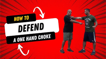 How to Defend the One Handed Choke - Krav Maga