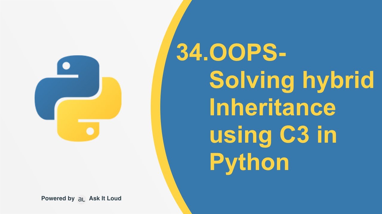 Python Day - 34 - OOPs11- Solving Hybrid Inheritance Using C3 Algorithm ...