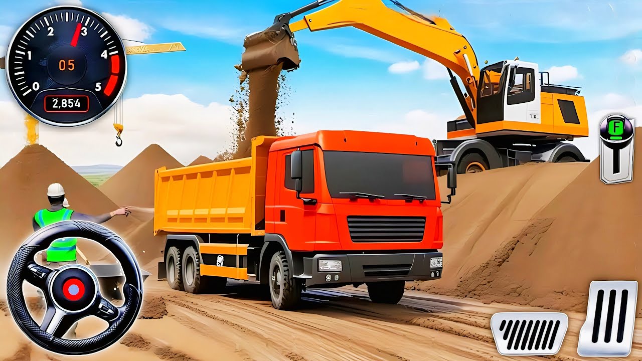 🔥New Large City Road Construction Gameplay 🚧 - Android Gameplay