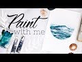 WATERCOLOR WITH ME 🌊 Ocean Waves Painting Tutorial