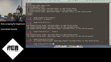 Data scraping for beginners by Juha Matti Santala | PyCon Finland 31.10.2016