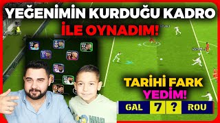 YEĞENİMİN KURDUĞU KADRO İLE KAYBEDERSEM 2 EPİK SİLERİM! TARİHİ  FARK YEDİM!! EFOOTBALL 2024 MOBİLE