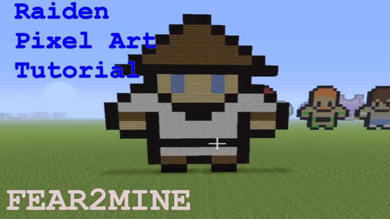Pixel Raiden Mk Minecraft Xbox Pixel Art Tutorial - MORTAL KOMBAT RAIDEN - YouTube