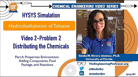 Aspen HYSYS V2 Problem 2 Part A-Adding Components, Fluid Package, and Multiple Reactions