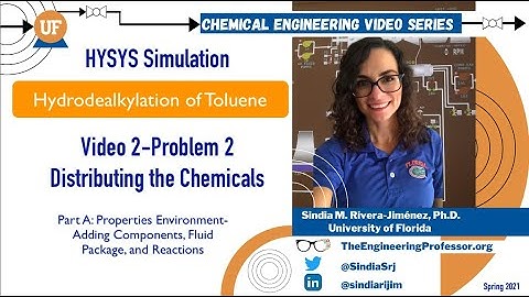 Aspen HYSYS V2 Problem 2 Part A-Adding Components, Fluid Package, and Multiple Reactions
