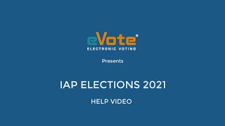 eVote - IAP Election Process 2021 screenshot 2