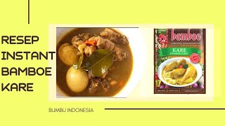 Masak Instant Bamboe Kare Indonesian Instant Curry