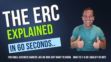 The ERC program explained in 60 seconds. What is it & who qualifies?!