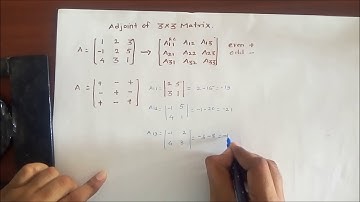 How to find Adjoint of 3 X  3 Matrix