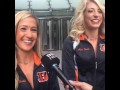 LIVE with the Cincinnati Bengals cheerleaders The team are in the UK as a part of the NFL