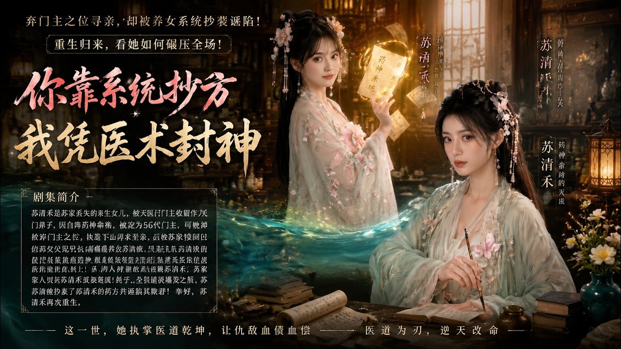 🔥【完結強推】被養女抄襲藥方誣陷欺君，重生歸來的她，要讓所有人付出代價！《你靠系統抄方，我憑醫術封神》#一口氣看完 #完結文 #情感 #短劇 #重生 #逆襲 #曹操孟德