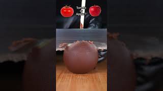 What's inside : Tomato or Apple ? 😱 #shorts #experiment #shortsfeed #asmr #satisfying #science