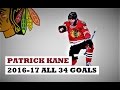 Patrick Kane (#88) ● ALL 34 Goals 2016-17 Season (HD)