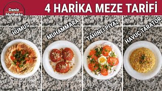 4 Harika Meze Tarifi Humus Muhammara Tahinli Piyaz Havuç Tarator