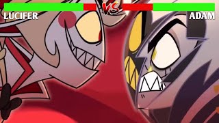 Lucifer vs Adam With Healthbars | Hazbin Hotel