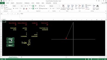 Simple Pendulum Simulation (Excel 2013)