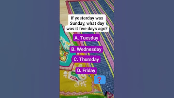 what day was it five days ago?  #brainteaser #puzzle #reels #riddle