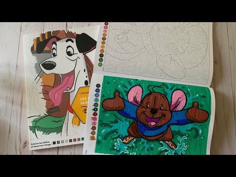 How I Color- French Disney Color by Number Books