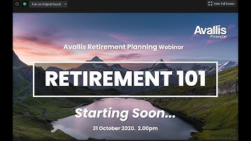 Snippets of past webinars by Avallis Financial