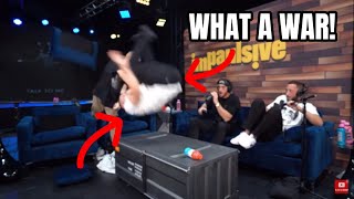 The RackaRacka podcast battle, but with sound effects