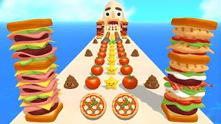 Sandwich Runner - Gameplay Walkthrough EP 3 - Fun Food Stack Run Game (IOS, Android) screenshot 2
