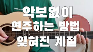 악보없이 연주하는 방법 | C키의 주요3화음 | 멜로디와 어울리는 코드 찾는 방법