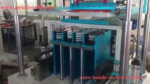 High speed automatic shoe insole screen printing machine