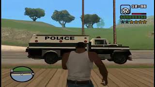 GTA CJ doesn't know how give up with police - San Andreas