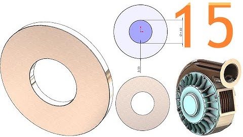 15-Project 50| Tesla Turbine (Turbo Pump) |SolidWorks Tutorial: sheet metal washer