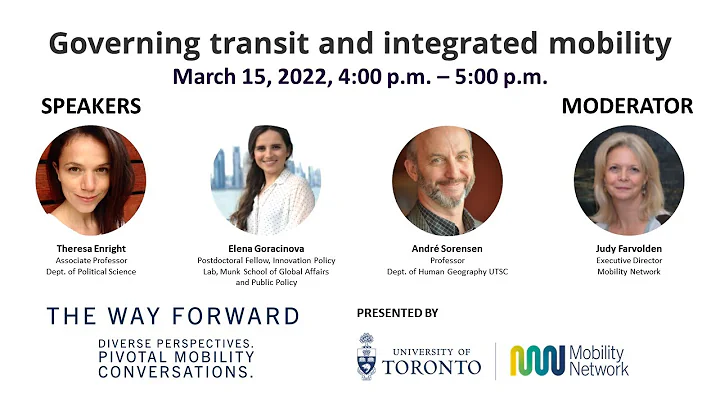 The Way Forward: Governing transit and integrated ...