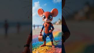 🕷️ Spiderman Mouse Beat! 🐭 Epic Mini Hero 😂🔥#shorts #mouse  #spiderman #dance #viral #adorable