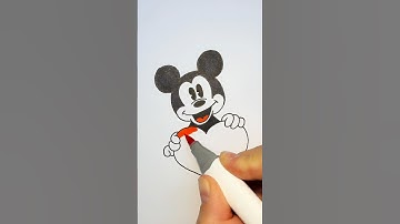 How to draw Mickey Mouse
