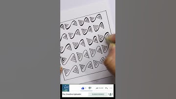 How To Draw Step By Step AZTEKA Geometric Tangle Patterns II Tangle Art Drawing Tutorial #shorts