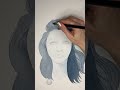 Every strand tells part of her story… ✨ #arttimelapse #watercolorartist #muse #artshorts