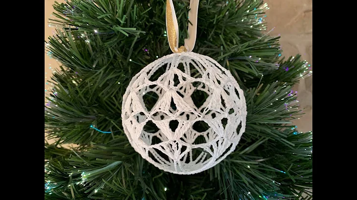 Easy Crochet Ball Ornament for Christmas Tree