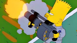 The simpsons Bart, who became the Army Academy ace.