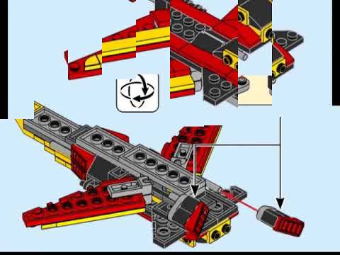 Видео: LEGO Creator 31124, самолет, инструкция по сборке конструктора