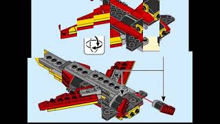 LEGO Creator 31124, самолет, инструкция по сборке конструктора