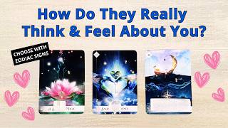 HOW DO THEY REALLY THINK & FEEL ABOUT YOU? 🔮 PICK A CARD 💘 LOVE TAROT READING