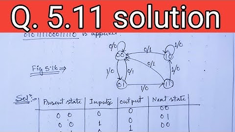 Q. 5.11: Starting from state 00 in the state diagram of figure 5.16, determine the state transition